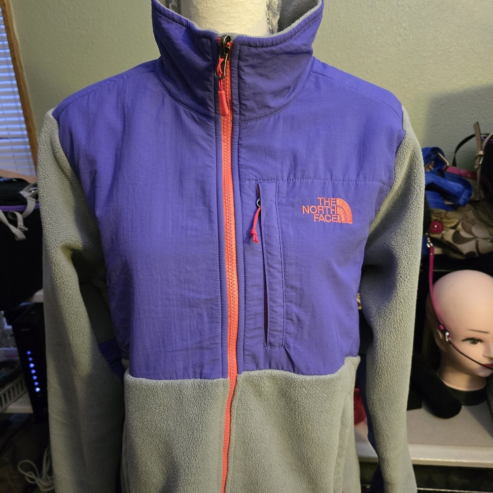 The North Face Purple and Gray Fleece Jacket